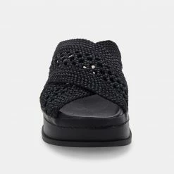 DOLCEVITA WINONA SANDALS BLACK WOVEN
