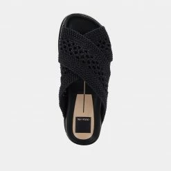 DOLCEVITA WINONA SANDALS BLACK WOVEN