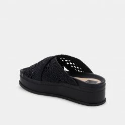 DOLCEVITA WINONA SANDALS BLACK WOVEN