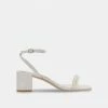 DOLCEVITA SANDALS ZALIMA HEELS IN VANILLA PEARLS
