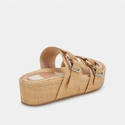 DOLCEVITA CICI SANDALS LT NATURAL RAFFIA