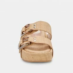 DOLCEVITA CICI SANDALS LT NATURAL RAFFIA