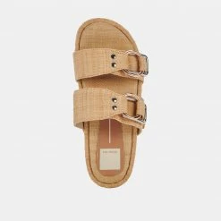 DOLCEVITA CICI SANDALS LT NATURAL RAFFIA