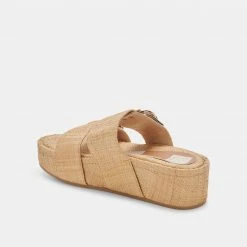 DOLCEVITA CICI SANDALS LT NATURAL RAFFIA