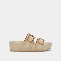 DOLCEVITA CORYN SANDALS NATURAL RAFFIA