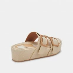 DOLCEVITA CORYN SANDALS NATURAL RAFFIA
