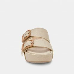 DOLCEVITA CORYN SANDALS NATURAL RAFFIA