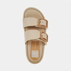 DOLCEVITA CORYN SANDALS NATURAL RAFFIA