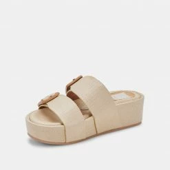 DOLCEVITA CORYN SANDALS NATURAL RAFFIA