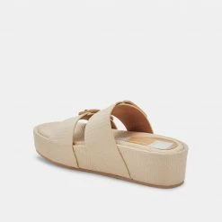 DOLCEVITA CORYN SANDALS NATURAL RAFFIA