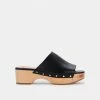 DOLCEVITA DORADO MULES BLACK LEATHER New In