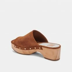 DOLCEVITA SANDALS DORADO MULES SADDLE SUEDE