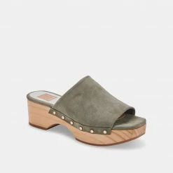 DOLCEVITA SANDALS DORADO MULES SAGE SUEDE