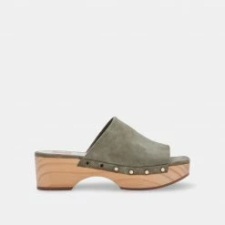 DOLCEVITA SANDALS DORADO MULES SAGE SUEDE