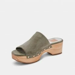 DOLCEVITA SANDALS DORADO MULES SAGE SUEDE