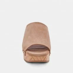 DOLCEVITA SANDALS DORADO MULES TAUPE SUEDE