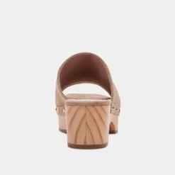 DOLCEVITA SANDALS DORADO MULES TAUPE SUEDE