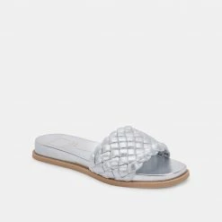 DOLCEVITA GRAZIE SANDALS SILVER METALLIC STELLA SUEDE