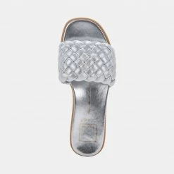 DOLCEVITA GRAZIE SANDALS SILVER METALLIC STELLA SUEDE