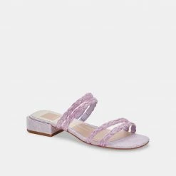 DOLCEVITA HAIZE RAFFIA SANDALS LILAC RAFFIA