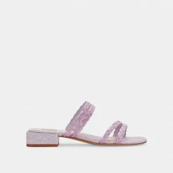 DOLCEVITA HAIZE RAFFIA SANDALS LILAC RAFFIA