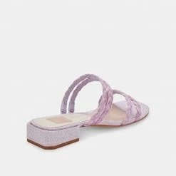 DOLCEVITA HAIZE RAFFIA SANDALS LILAC RAFFIA