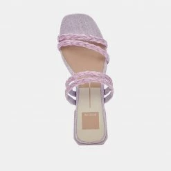 DOLCEVITA HAIZE RAFFIA SANDALS LILAC RAFFIA