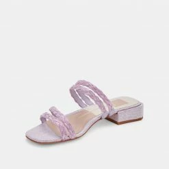 DOLCEVITA HAIZE RAFFIA SANDALS LILAC RAFFIA