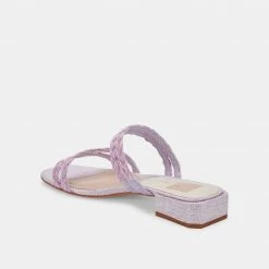 DOLCEVITA HAIZE RAFFIA SANDALS LILAC RAFFIA