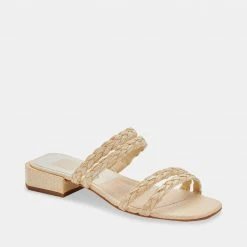 DOLCEVITA HAIZE RAFFIA SANDALS VANILLA RAFFIA