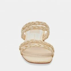 DOLCEVITA HAIZE RAFFIA SANDALS VANILLA RAFFIA