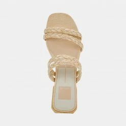 DOLCEVITA HAIZE RAFFIA SANDALS VANILLA RAFFIA