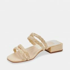 DOLCEVITA HAIZE RAFFIA SANDALS VANILLA RAFFIA