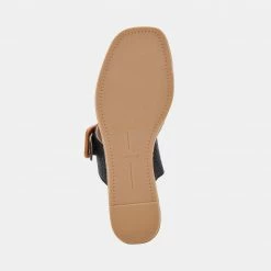 DOLCEVITA PEIO SANDALS BLACK RAFFIA