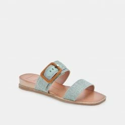 DOLCEVITA PEIO SANDALS MINT RAFFIA