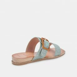 DOLCEVITA PEIO SANDALS MINT RAFFIA
