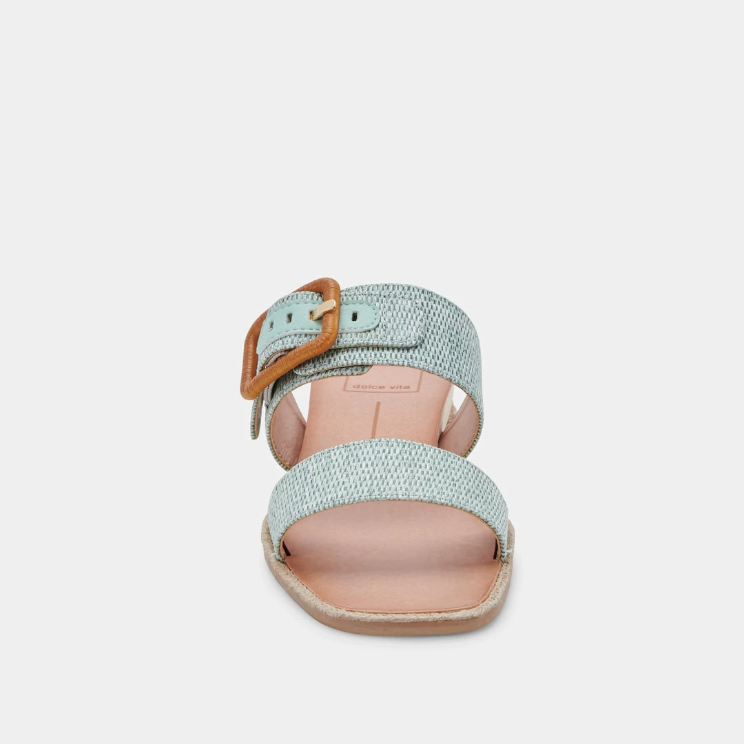 DOLCEVITA PEIO SANDALS MINT RAFFIA