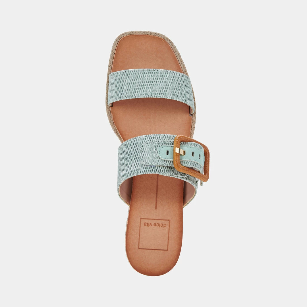 DOLCEVITA PEIO SANDALS MINT RAFFIA