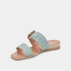 DOLCEVITA PEIO SANDALS MINT RAFFIA