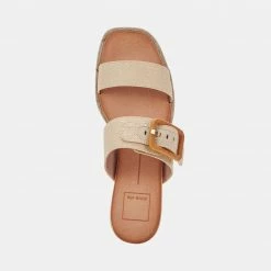 DOLCEVITA PEIO SANDALS WHEAT RAFFIA