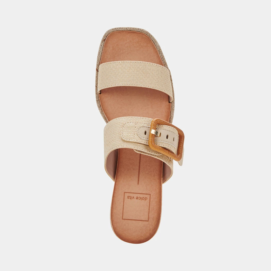 DOLCEVITA PEIO SANDALS WHEAT RAFFIA