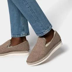 DOLCEVITA FLATS HERVE SLIPPERS CAMEL FELT