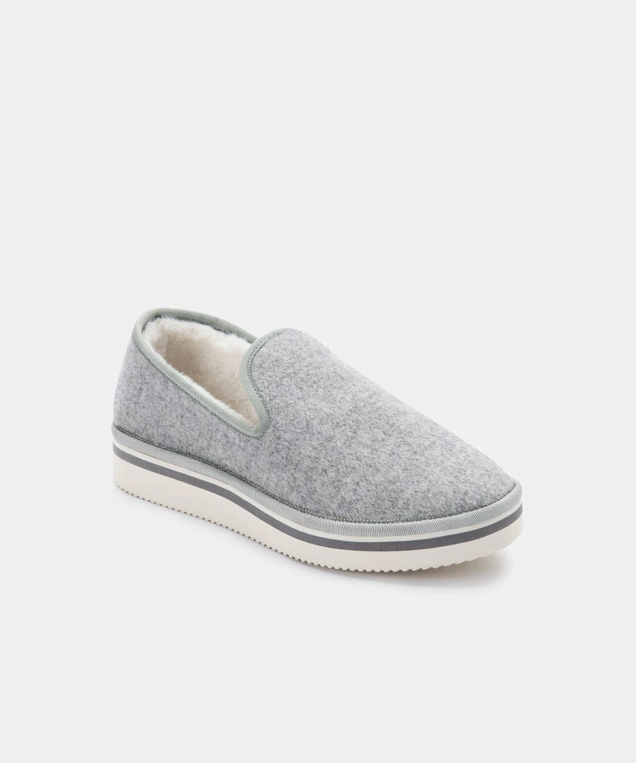 DOLCEVITA HERVE SLIPPERS GREY FELT FLATS