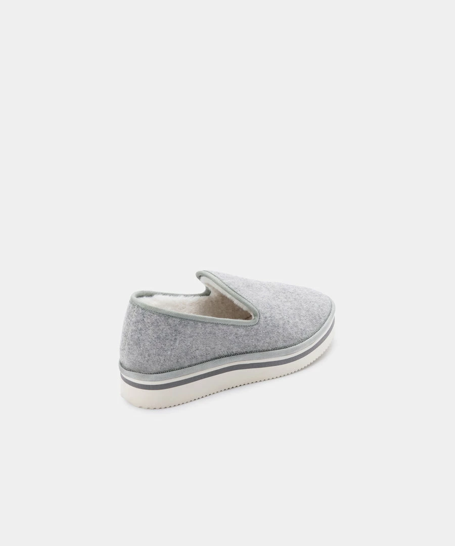 DOLCEVITA HERVE SLIPPERS GREY FELT FLATS
