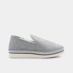 DOLCEVITA HERVE SLIPPERS GREY FELT FLATS