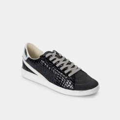 Recurate NINO SNEAKERS IN ANTHRACITE PATENT CROCO LEATHER - Re:vita
