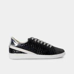 Recurate NINO SNEAKERS IN ANTHRACITE PATENT CROCO LEATHER - Re:vita