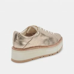 DOLCEVITA TOYAH SNEAKERS LIGHT GOLD METALLIC SUEDE