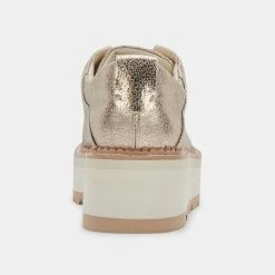 DOLCEVITA TOYAH SNEAKERS LIGHT GOLD METALLIC SUEDE