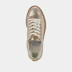 DOLCEVITA TOYAH SNEAKERS LIGHT GOLD METALLIC SUEDE